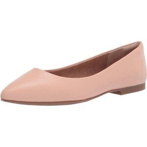 Women's Pointed-Toe Ballet Flats Memory Foam Insole Faux Leather Non-Slip Sole